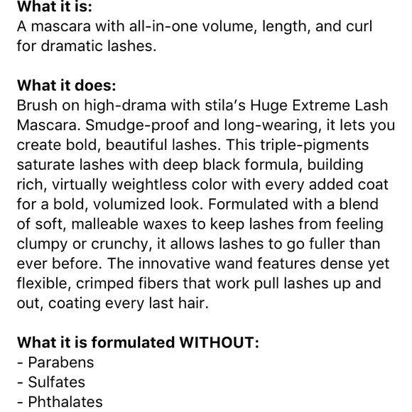 🦋NWT🦋STILA🦋huge extreme lash mascara🦋 - Picture 3 of 6